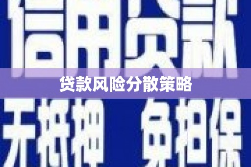 威信贷款风险分散策略